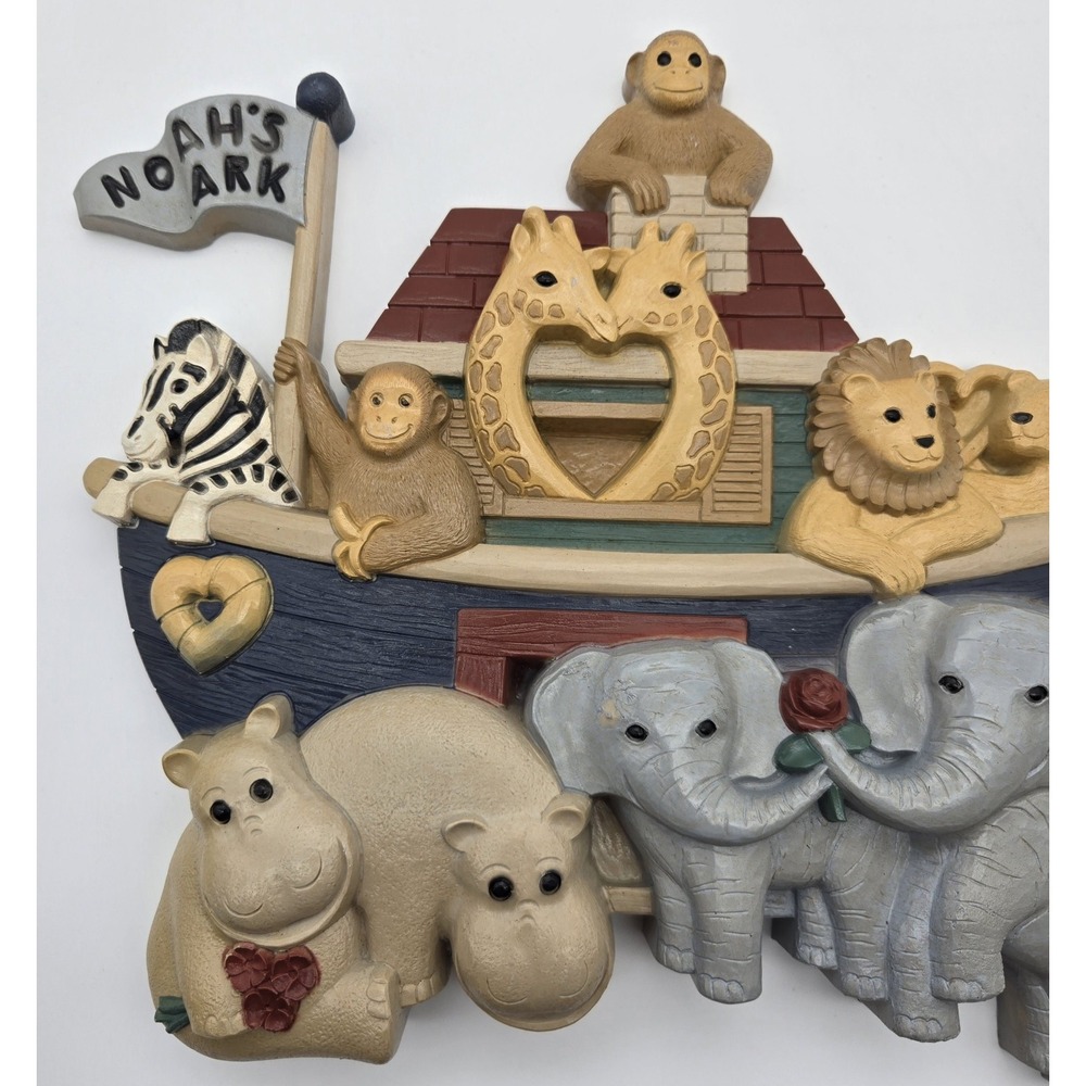 Home Interior Gifts Noahs Ark Wall Plaque Nursery Child Room USA Made Decor - Picture 6 of 9